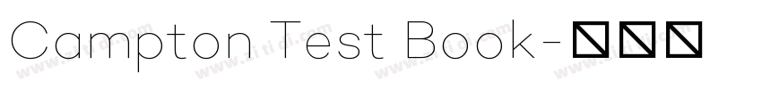 Campton Test Book字体转换
